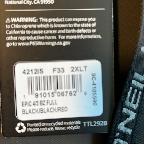 Scuba, kiteboarding, surfing, wetsuit 2XL. Never used, new, with tags wetsuit. - Picture 4 of 5